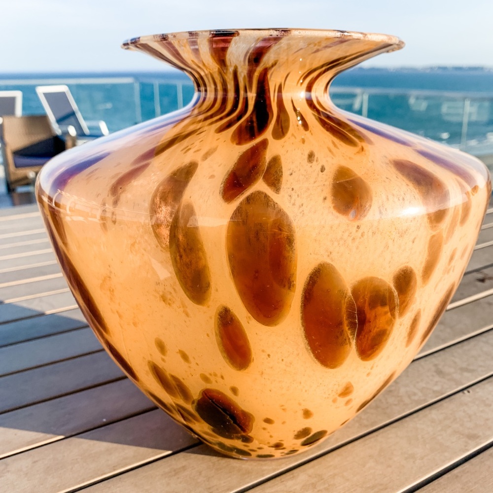 Vintage Maestri Vetrai Mouth blown glass vase L - Picture 6 of 8
